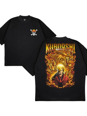 Pure Effect Unisex Oversize One Piece Halfone Series -1 Baskılı Boxy Fit Kalın Kumaşlı (240GSM) T-Shirt