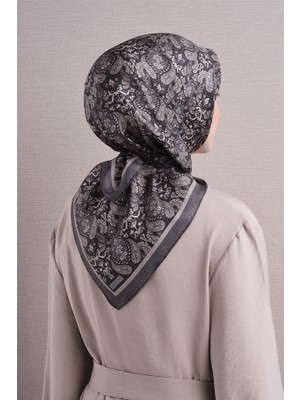 Armine Sura Ipek Eşarp Füme, Gri