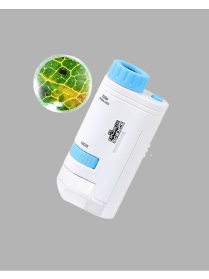 Zero Land Kmrsfres Taşınabilir Mini Mikroskop LED Işıklı 80X–200X Büyütmeli ve Odak Ayarlı