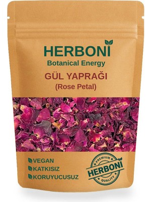 Herboni Gül Çayı 50G, Kurutulmuş Gül Yaprakları, Dried Edible Rose Petals, Doğal ve Katkısız