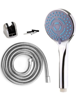 Valor Single El Duşu Başlığı - 150 cm Örgülü Duş Spirali Hortumu (2'li Set)
