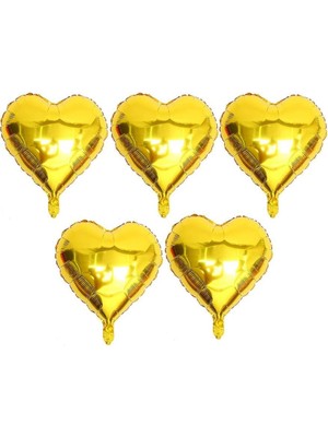 Valor 5 Li Gold Kalp Folyo Balon 15 Inç - 38 cm