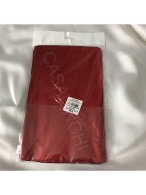 Valor Bisaccia Kırmızı Tek Renk Lüx Hediye Paketi Metalize Red Color Gift Poşet Bantlı 15X25 cm - 1 Paket