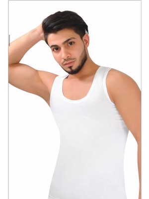 Sistina Ilkestor Beyaz Erkek Atlet Pamuklu PENYE-SİSMEN01 - Beden L