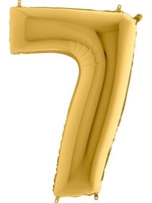 Valor 7 Rakamlı 16 Inç Gold Renk Folyo Balon 36 cm (Altın)