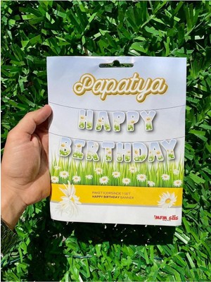 Valor Mfm Papatya Temalı Happy Birthday Banner Yazı