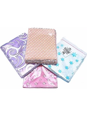 Valor 10 Adet 10X12 cm Metalize Bantlı Hediye Poşeti, Takı Nişan Mevlüt Kına Poşeti Hediye Paketi