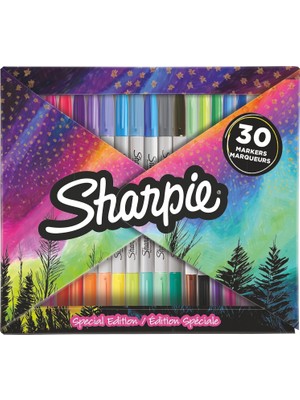 Valor Sharpie Fine Permanent Markör 30'lu Karışık Kutu, Zarf