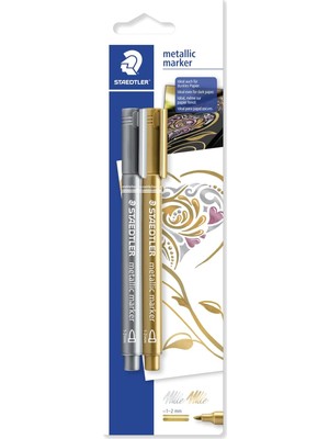 Valor Staedtler 8323S Bk2 Metalik Markör 2'li Set