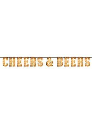 Valor Creative Converting Cheers & Beers Mektup Afişi, Çok Renkli