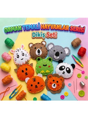 Kidose Çocuklar Için Keçe Dikiş Etkinlik Seti - 8'li Hayvanlar Dikiş Set - Çocuklar Için Eğitici Kendin Yap (Dıy) Oyuncak ve Aktivite Seti