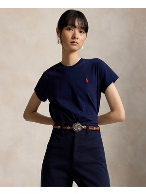 Ralph Lauren Klasik Kesim Pamuklu Jersey Bisiklet Yaka Tişört 100080721