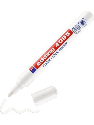 Valor Edding 4095 Tebeşir Kalemi - Beyaz - 1 Tebeşir Kalemi - Yuvarlak Uçlu 2-3 mm