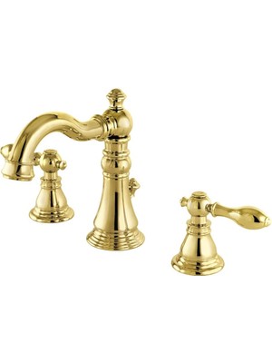 Valor Kingston Brass FSC1972ACL Amerikan Klasik Yaygın Banyo Bataryası, Pop-Up Drainli, Parlak Pirinç