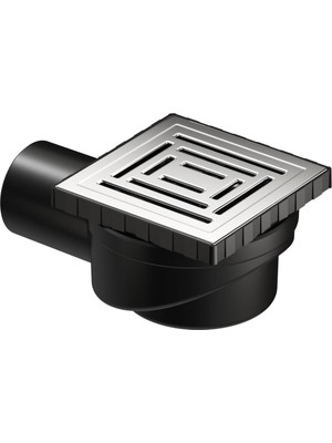 Valor Vitra V-Flow Kare 5606980 Duş Kanalı, Yandan Çıkışlı, 10X10 Cm, Dk 800 Kapak, Parlak Krom