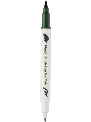 Valor Pentel Brush Sing Pen Twin Çift Taraflı Fırça Uçlu Kalem Zeyti̇n Yeşi̇li̇