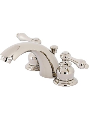 Valor Kingston Brass KB946ALPN Viktorya Mini Yaygın Banyo Musluğu, Cilalı Nikel