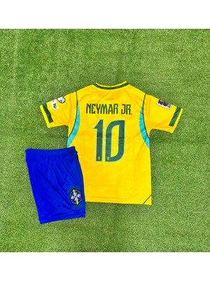 Breathless Brezilya 2026 Dünya Kupası Neymar Çocuk Forması (Sarı)