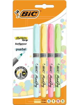 Valor Bic Pastel Fosforlu Kalem, 4 Farklı Pastel Renkte, Çizgi Kalınlığı: 1,6 mm – 3,3 Mm, Kuruma Korumal