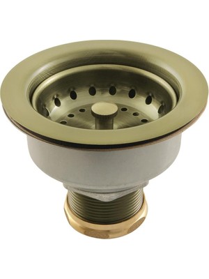 Valor Kingston Brass K112AB Tacoma Mutfak Lavabo Sepeti Süzgeç, Antik Pirinç, 11.3 x 11.3 x 9.7 cm