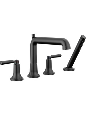 Valor Delta Faucet Saylor Mat Siyah Roma Küvet Bataryası El Duşlu, Mat Siyah Küvet Bataryası, Roma Küvet