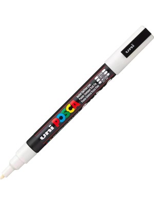 Valor Uni Posca Markör Kalem 3m Set 0.9-1.3 mm Keçe Uçlu Beyaz