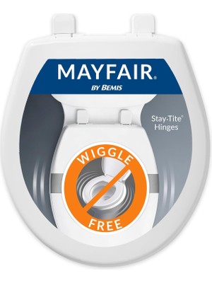 Valor Mayfair 880SLOW 000 Caswell Klozet Kapağı Yavaş Yavaş Kapanır ve Asla Gevşetmez, Yuvarlak, Uzun Ömü