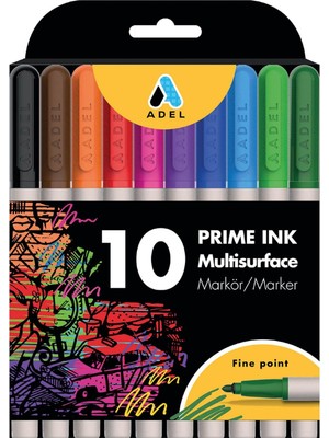 Valor Adel Prime Ink Multisurface 10'lu Klasik Markör