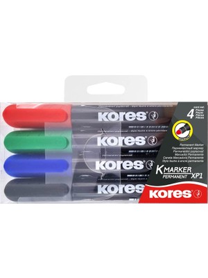 Valor Kores Xp1 4 Adet Marker Kalıcı Yuvarlak Uçlu Çeşitli Renklerde