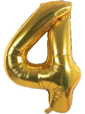Valor Folyo 4 Rakam Balon, Altın Sarısı