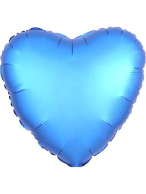 Valor Mavi Renk Kalp Folyo Balon 24 Inç