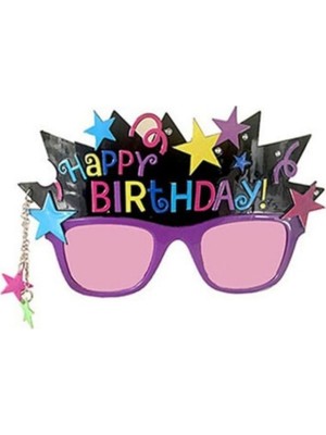 Valor Star Renkli Happy Birthday Gözlüğü 1 Adet