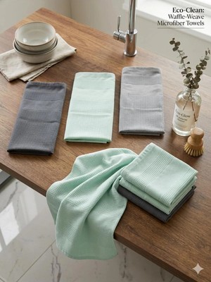 Parelda Home Mikro Fiber 3' Lü Temizlik Bezi, Cam Bezi, Araba Bezi 40*60 cm