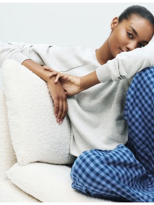 Marks & Spencer Supersoft Kareli Pijama Takımı