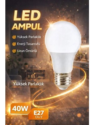 CATEKSSS 40 Watt Ampul Beyaz Renk Ev Ofis Dükkan Lambası