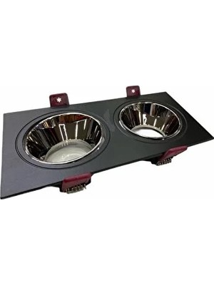 CATEKSSS Jaguar Kare Spot ( Siyah Kasa-Platin )(2'li)