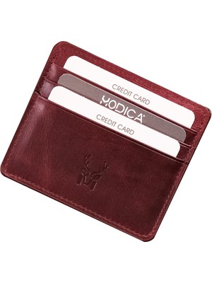 1001 Modica® Ariza - Hakiki Deri Ince Kartlık