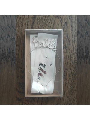 1001 Bride To Be Taç ve Kuşak Set (Gümüş)