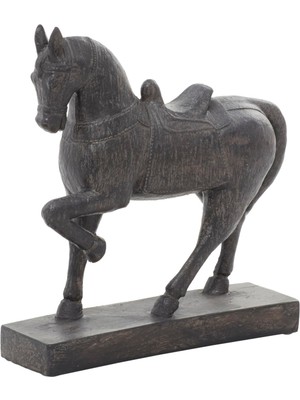 1001 Deco 79 Geleneksel Polystone At Heykeli, 22,86 cm x 7,62 cm x 22,86 Cm, Kahverengi
