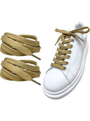 1001 Exclusive 120 cm Yassı Spor Ayakkabı Bağcığı, Çift Katmanlı Örgülü Sneakers Bağcık, 1 �