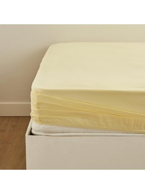 1001 Fitted Tek Kişilik Çarşaf Sarı 100X200+30 cm