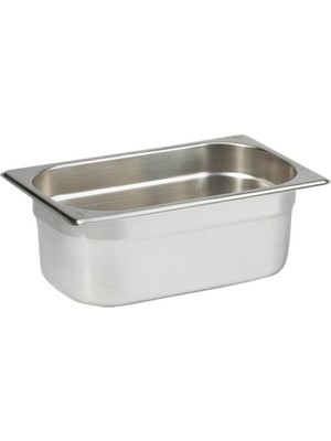 1001 Paslanmaz Çelik Gastronom/gastronorm Küvet Gn 1/4-100 (26,5 x 16,2 x 10 Cm)