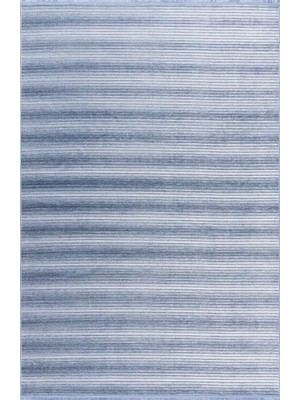 1001 Stripe Mavi Kilim Kaymaz Taban Salon Oturma Odası Antre Halısı 33013A, 120 x 180