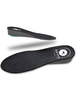 1001 4 cm Topuk Yükseltici, Tam Boy Uzatıcı Tabanlık, Boy Uzatan, Sert Yüzey, Unisex Siyah (L)