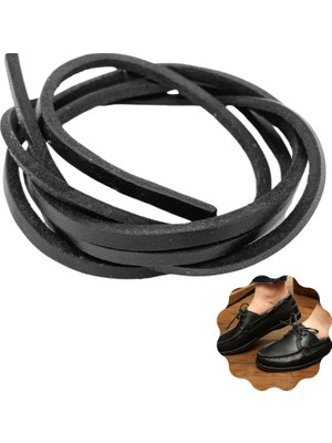 1001 Gerçek Deri Bağcık 150 Cm-1 Adet, Nubuk Timberland Dexter Vb. Ayakkabılara Uyumlu Loafer ve Mako