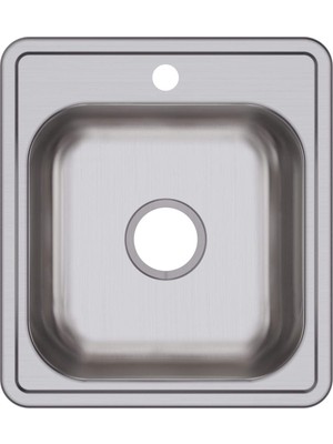 1001 D117191 22 Gauge Paslanmaz Çelik 43,18 cm x 48,26 cm x 15,56 cm Tek Kase Üstüne Monte Bar/hazırl