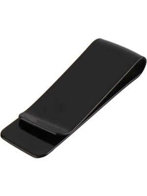 1001 Metal Kağıt Para Tokası Kart Tutucu Klips Cüzdan Siyah 5,2cm x 2cm