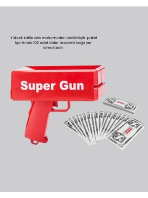 Zenviaa Mey Ithalat® Abs Malzemeli Para Saçma Tabancası Etkinlik ve Parti Kullanımına Uygun Zn