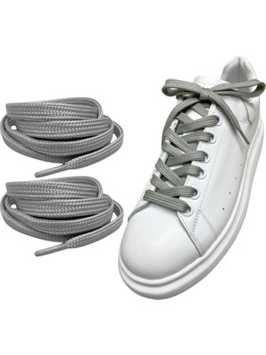 1001 Exclusive 120 cm Yassı Spor Ayakkabı Bağcığı, Çift Katmanlı Örgülü Sneakers Bağcık, 1 �