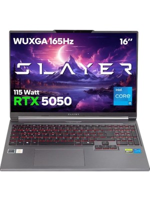 1001 Slayer X5T-5050 C7 Intel Core I5 13500HX 16GB Ram 1tb SSD RTX5050 16" Wuxga 165Hz IPS Freedos Oyuncu